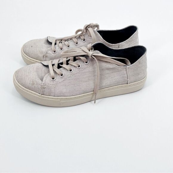 Toms Sneakers Canvas Lenox Beige Glitter Size 9 - Picture 3 of 10